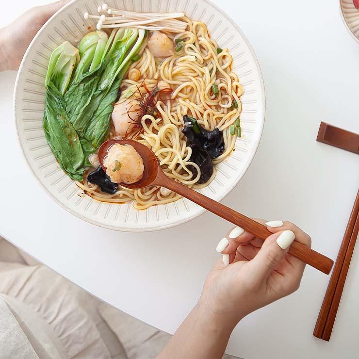 Wooden Spoon and Chopstick Set for 4