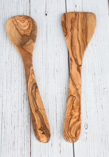 Rustic Olive Wood Spoon: Handmade Kitchen Utensil, Eco-Friendly Gift Christmas gift