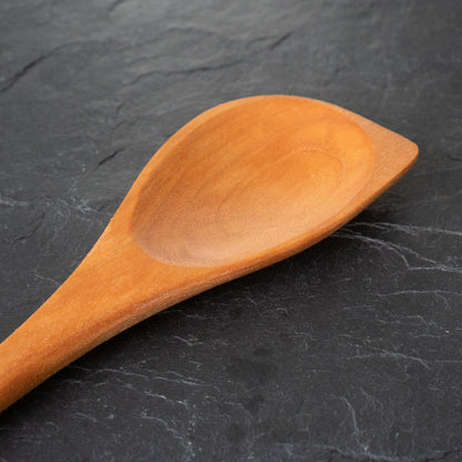 12" Wooden Corner Spoon for Saute, Baking, Mixing, and Serving