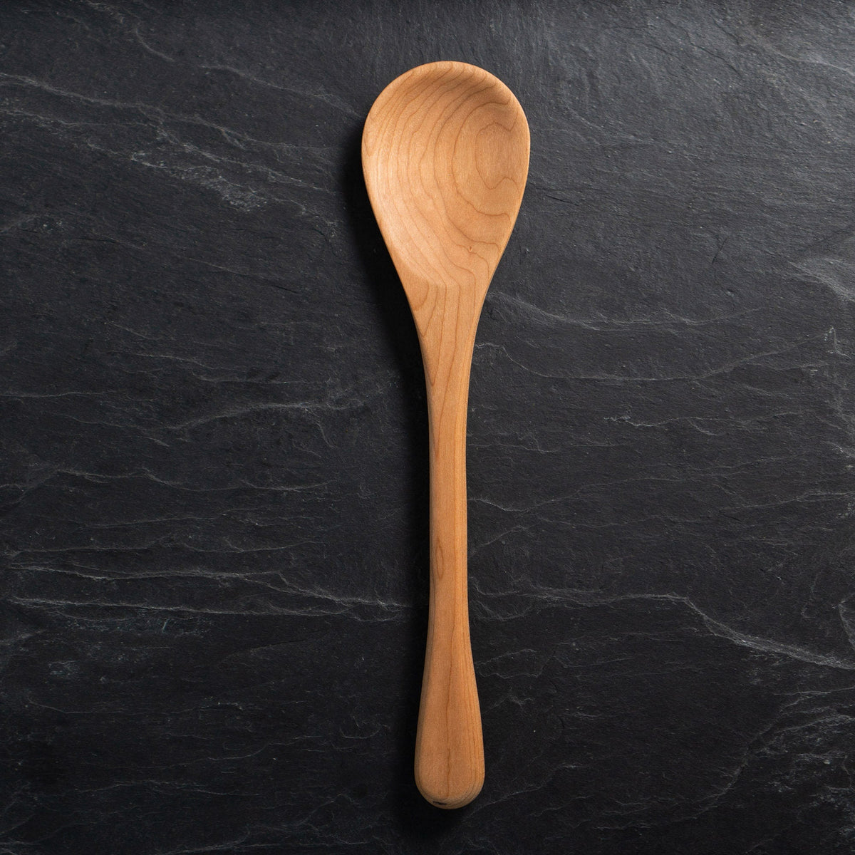 Handmade Wooden Spoons - 12” Cooking Spoon, Hand Carved, Black Cherry, Maple, and Walnut Wood