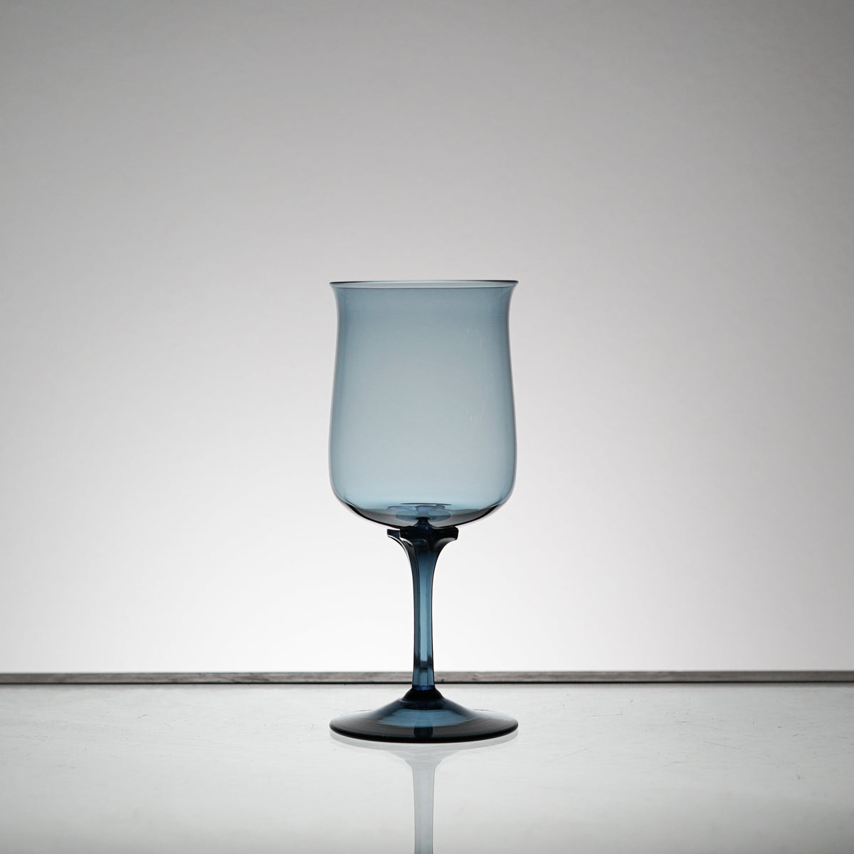 Blue Crystal Glass Set of 5, Wine Glasses, Stemware