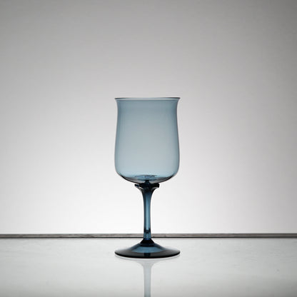 Blue Crystal Glass Set of 5, Wine Glasses, Stemware