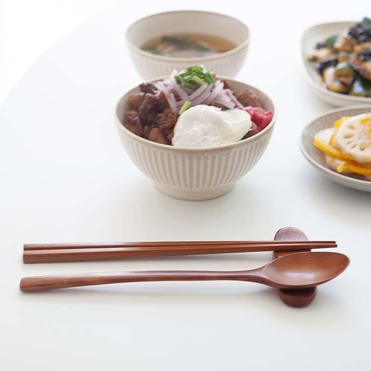 Wooden Spoon and Chopstick Set for 4