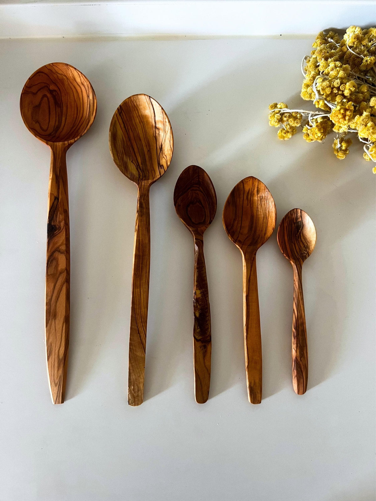 Handmade Olive Wood Spoon Set