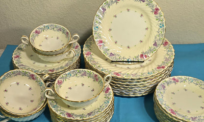 MINTONS "Printemps" Vintage Dinner Set, c.1941