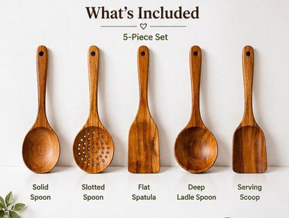 Wooden Kitchen Utensil Set - 5 Piece